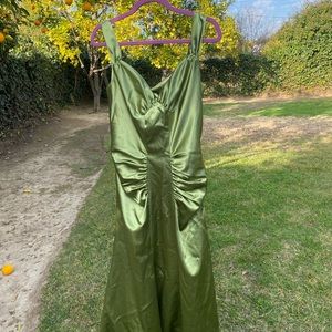 Green evening gown